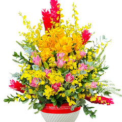 Orchid & Lily In Vase Vietnam