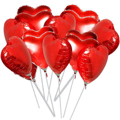 Pack Of 12 Heart Shaped Foil Air-filled Balloons Gifts Vietnam
