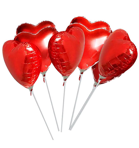 Pack Of 6 Heart Shaped Foil Air-filled Balloons Gifts Vietnam