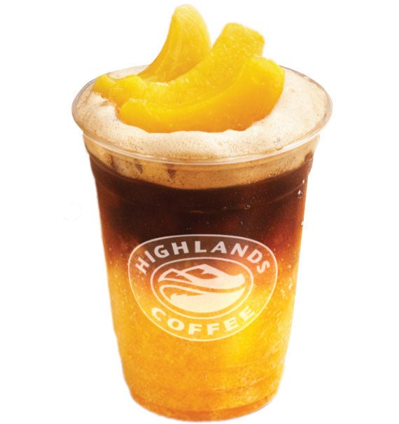 Peach Americano Highlands Coffee Vietnam