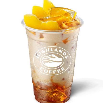 Peach Jelly Milk Tea Highlands Coffee Vietnam
