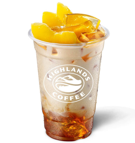 Peach Jelly Milk Tea Highlands Coffee Vietnam
