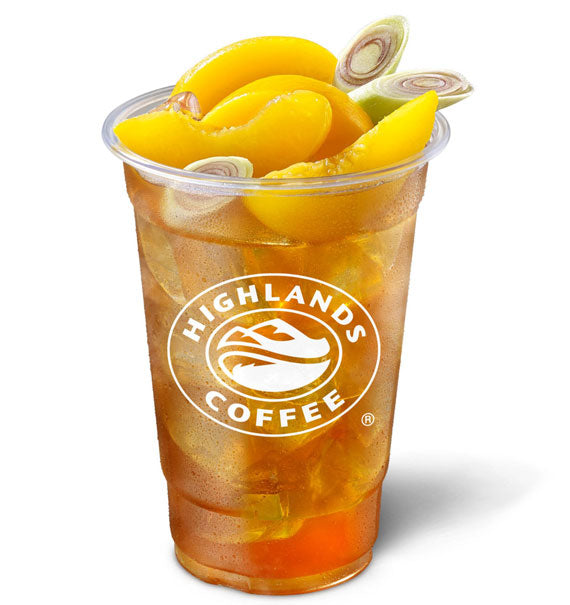 Peach Lemongrass Tea Highlands Coffee Vietnam
