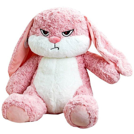 Pink Angry Face Bunny Stuffed Animal Vietnam