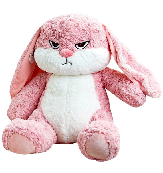 Pink Angry Face Bunny Stuffed Animal Vietnam