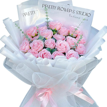 Pink Baby Waxed Roses Bouquet Vietnam
