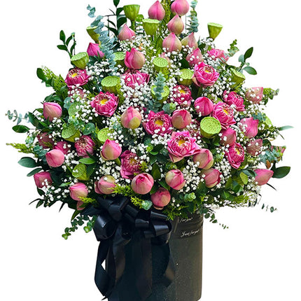 Pink Lotus Basket Vietnam
