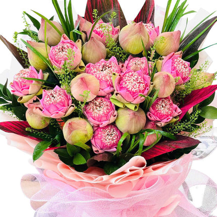 Pink Lotus Bouquet For Teacher’s Day Vietnam