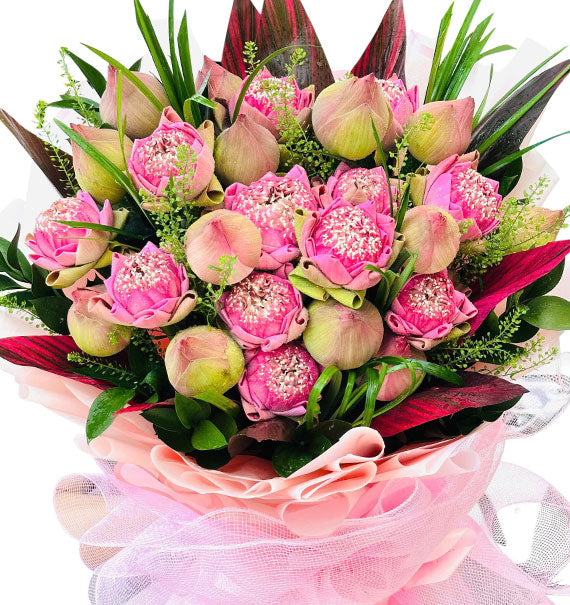 Pink Lotus Bouquet For Teacher’s Day Vietnam