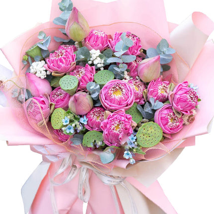 Pink Lotus Bouquet Vietnam