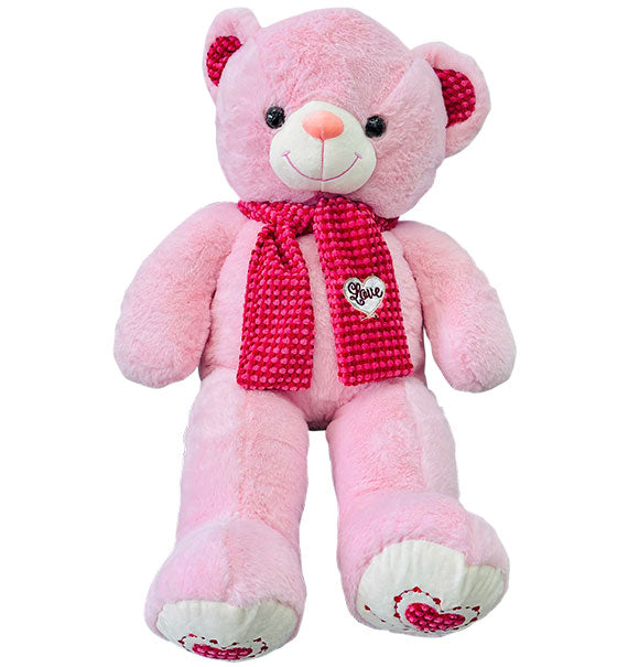 Pink Teddy Bear Wearing A Scarf Gifts Vietnam