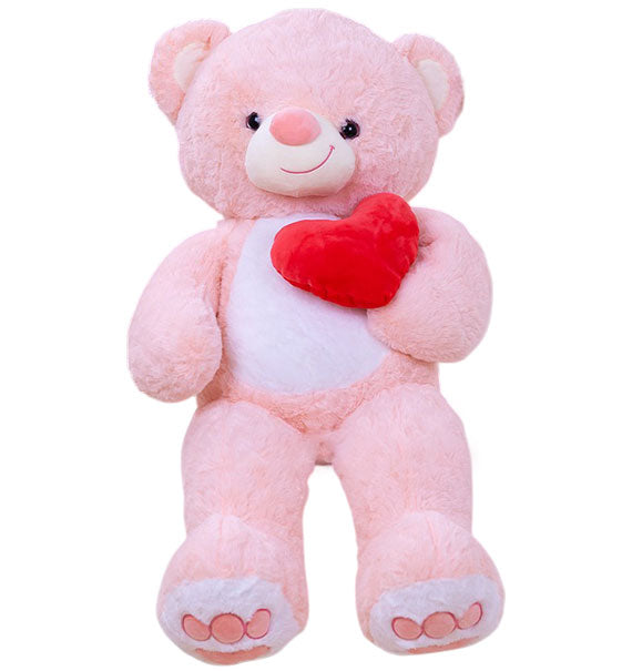 Pink Teddy Bear With Red Heart Gifts Vietnam