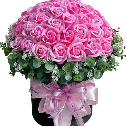 Pink Waxed Rose In A Box Vietnam