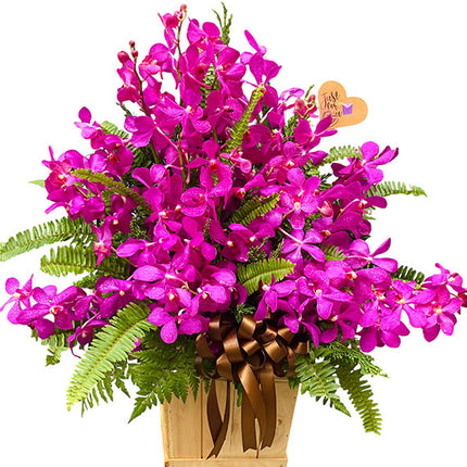 Purple Orchid Thank You Basket Vietnam