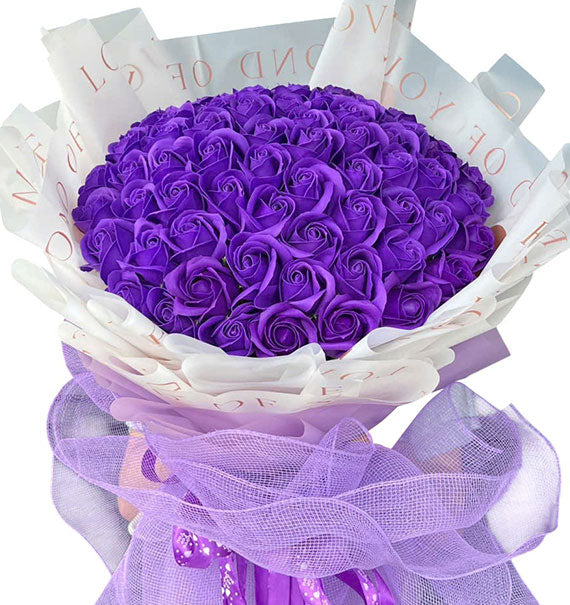 Purple Waxed Rose Bouquet For Mom Vietnam