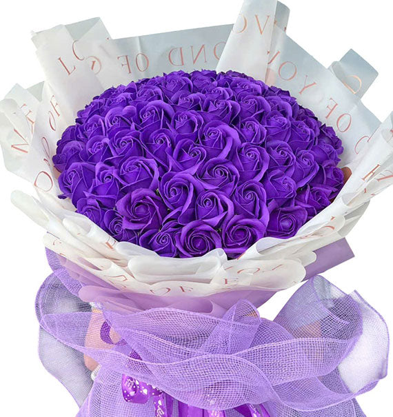 Purple Waxed Roses For Vietnamese Women’s Day