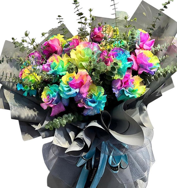 Rainbow Ecuador Rose Bouquet Vietnam