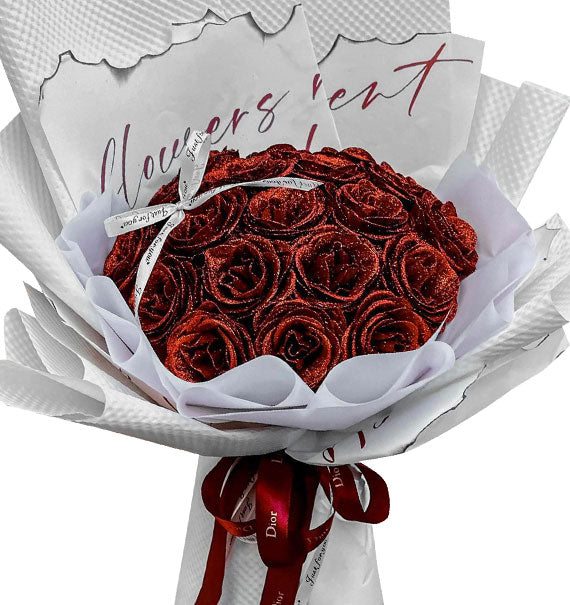 Red Artificial Rose Bouquet For Valentine Vietnam