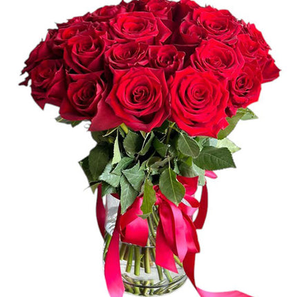 Red Ecuadorian Roses In Vase Vietnam