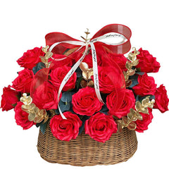 Red Eternal Roses Basket Vietnam