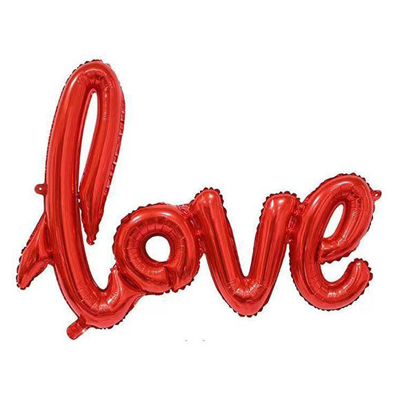 Love Script Foil Air-filled Balloon [HCM ONLY]