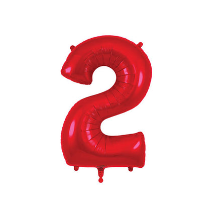 Red Number Foil Air-filled Balloon [HCM ONLY]