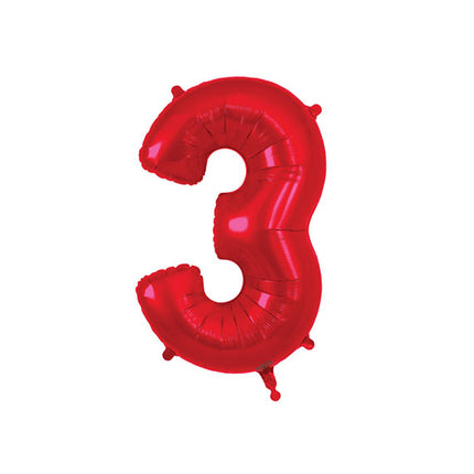 Red Number Foil Air-filled Balloon [HCM ONLY]