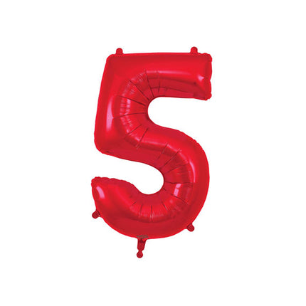 Red Number Foil Air-filled Balloon [HCM ONLY]