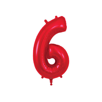 Red Number Foil Air-filled Balloon [HCM ONLY]
