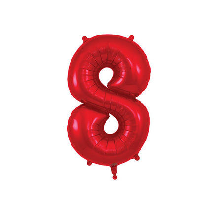 Red Number Foil Air-filled Balloon [HCM ONLY]