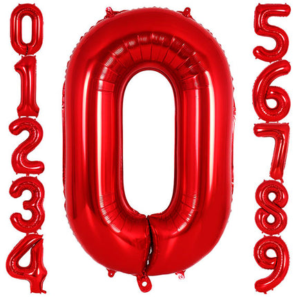 Red Number Foil Air-filled Balloon [HCM ONLY]