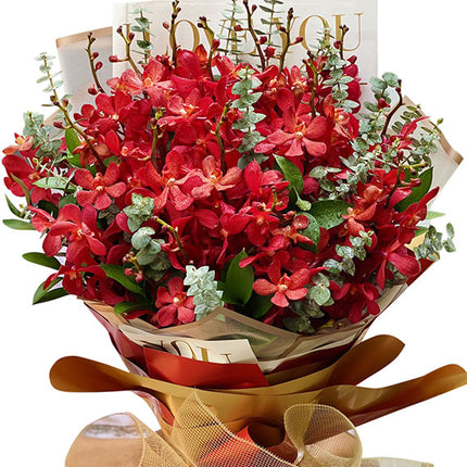 Red Orchid Bouquet For Mother's Day Vietnam