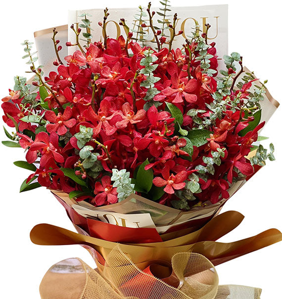 Red Orchid Bouquet For Mother's Day Vietnam