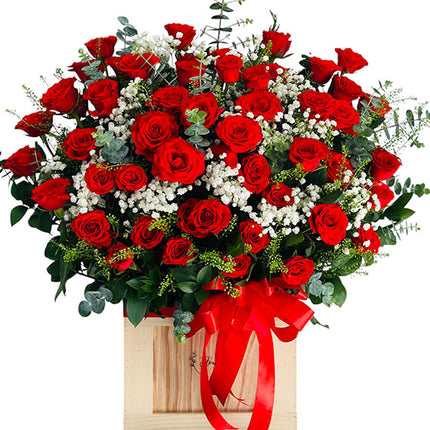 Red Rose Basket Xmas Vietnam