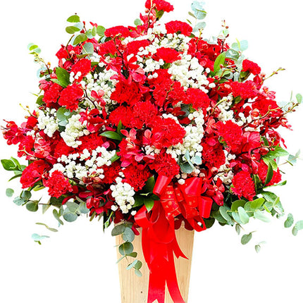 Red Velvet Flower Basket Xmas Vietnam