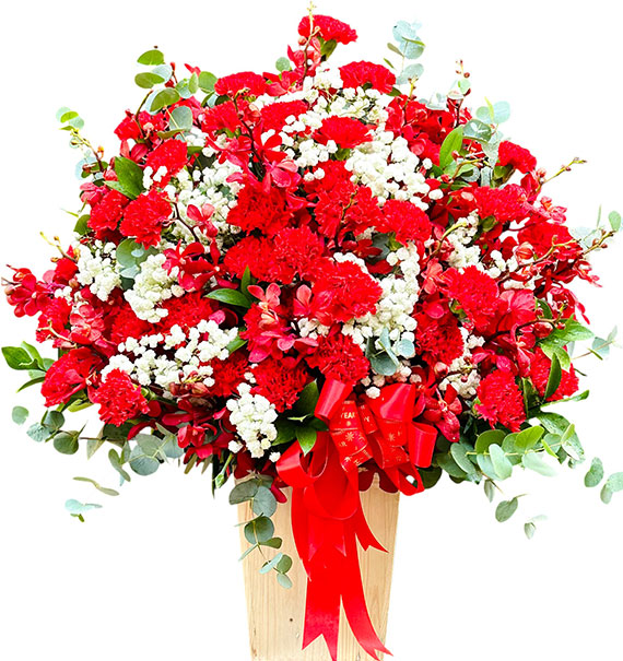 Red Velvet Flower Basket Xmas Vietnam