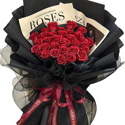 Red Waxed Roses Bouquet Vietnam