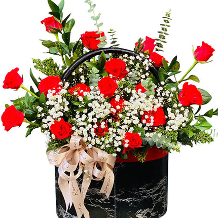 Rose Basket For Valentine's Day Vietnam