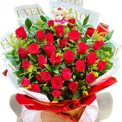 Rose Bouquet For Xmas Vietnam