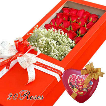 Rose Box &amp; Chocolate Combo Vietnamese Women’s Day