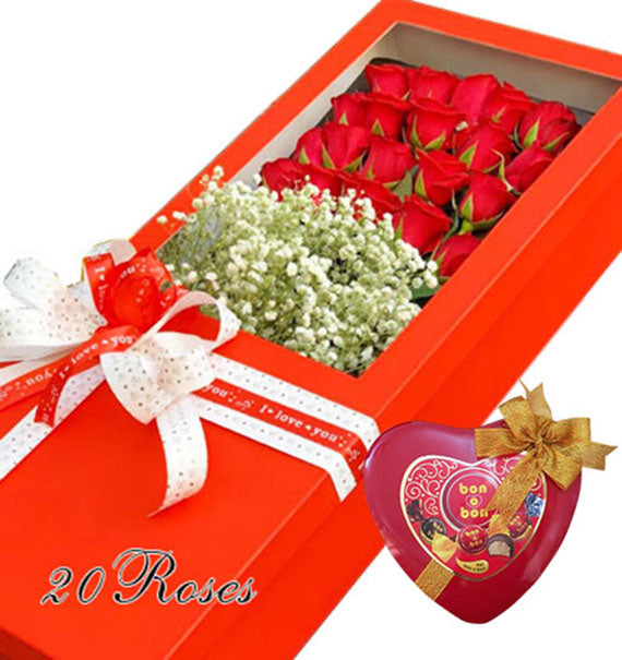 Rose Box &amp; Chocolate Combo Vietnamese Women’s Day