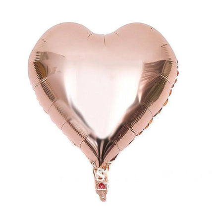 Pack Of 12 Heart Shaped Foil Air-filled Balloons [HCM ONLY]