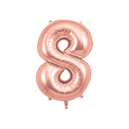 Rose Gold Number 8 Foil Balloon