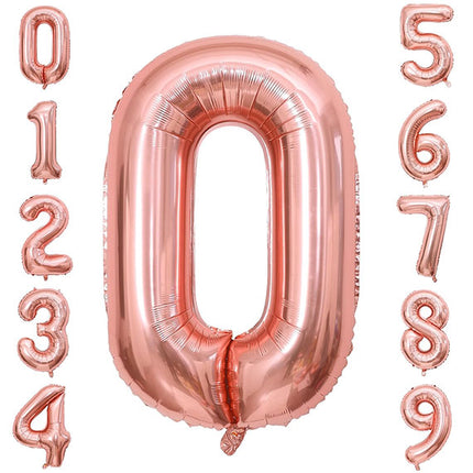 Rose Gold Number Foil Air-filled Balloon [HCM ONLY]