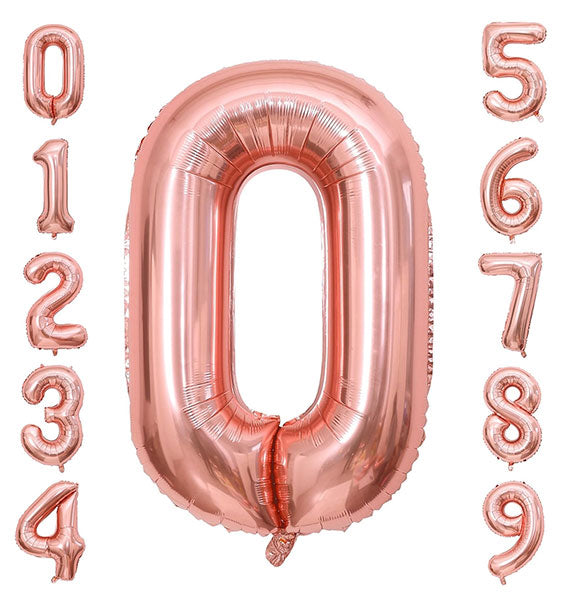 Rose Gold Number Foil Air-filled Balloon [HCM ONLY]
