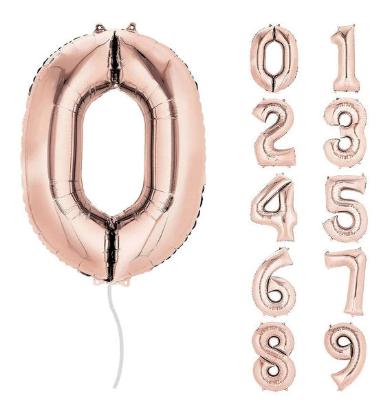 Rose Gold Number Foil Helium-filled Balloon Gifts Vietnam
