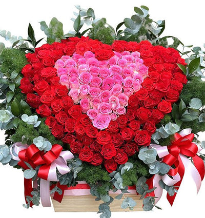 Rose Heart Shape Basket