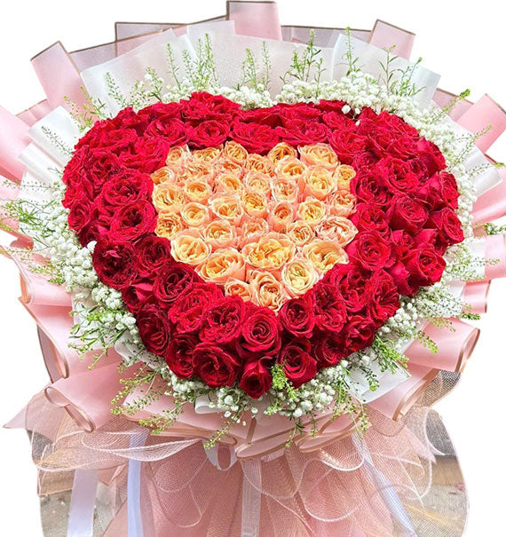 Roses Heart Shape Bouquet Vietnam