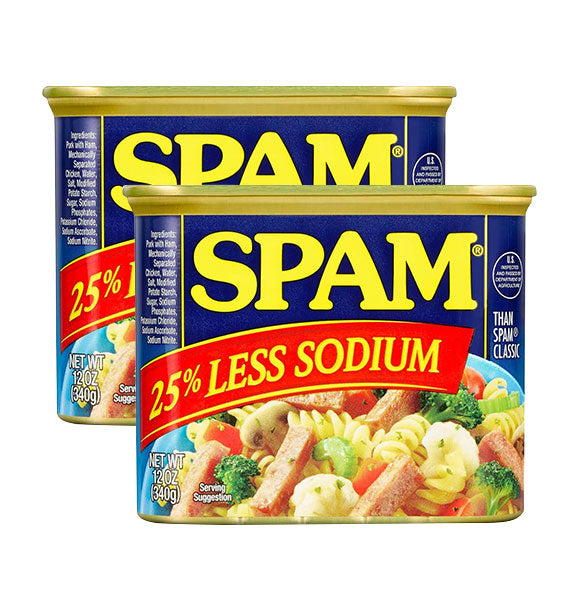 SPAM 25% LESS SODIUM Canned Meat pack of 2 gifts Vietnam