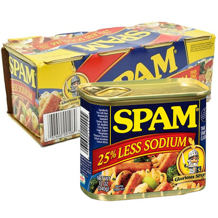 SPAM 25% LESS SODIUM Canned Meat pack of 4 gifts Vietnam